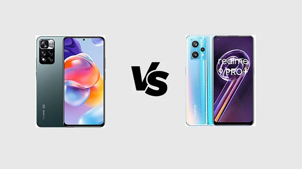 Mặt lưng kính bóng bẩy của Xiaomi 14 Ultra so với thiết kế ánh sáng độc đáo của Realme GT 2 Pro.
